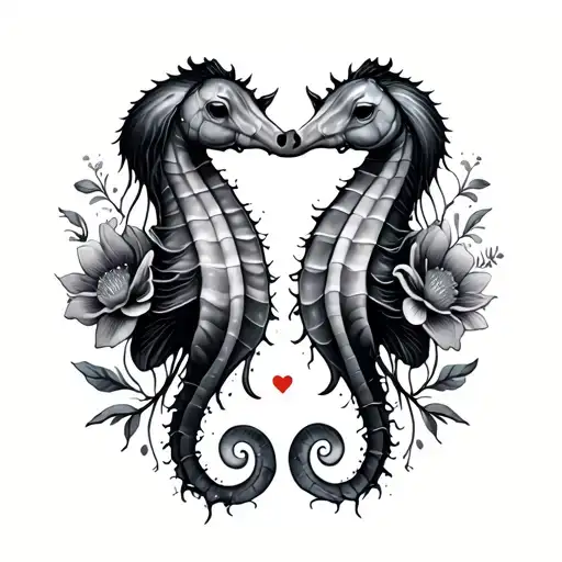 Mantaray Jellyfish Flowers Books Simplicity Love Sea Horse Pair