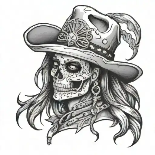 Cowgirl Skull