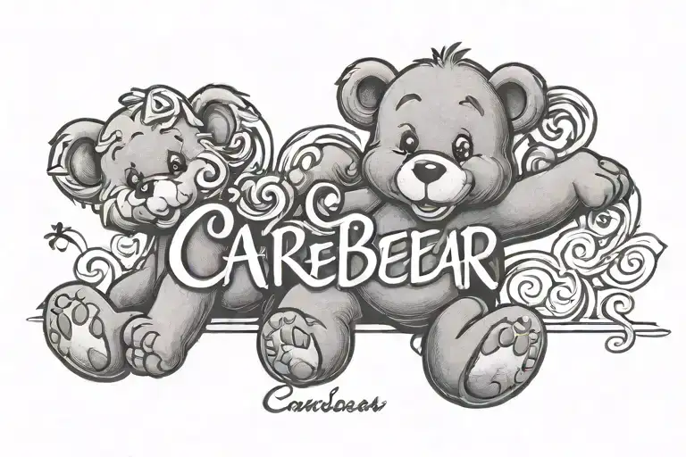 Carebear Name Written Vertically