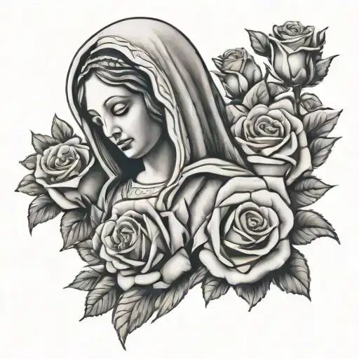 Mother Mary And Rose