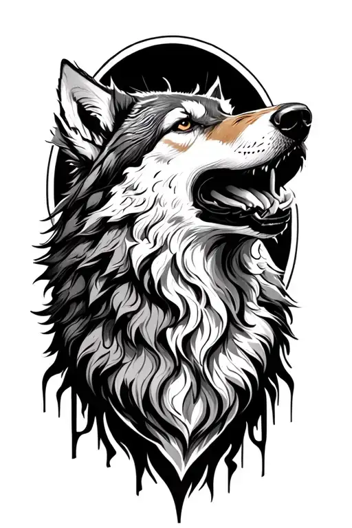 Wolf Howling Breath Growing