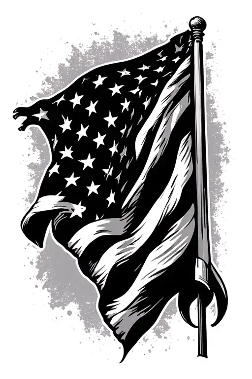 America Flag Waving With We The People Forearm