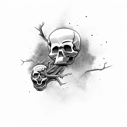 Skull With Roots