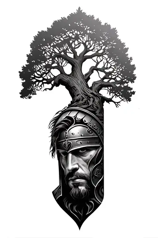 Gladiator And Life Tree
