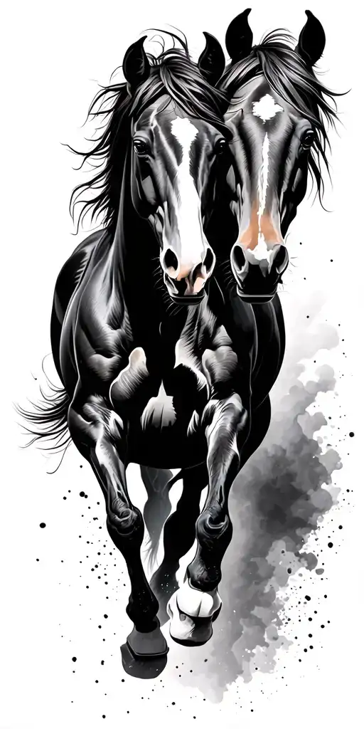 Horses Running Alongside