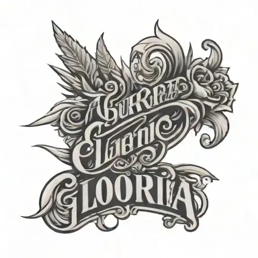 The Name Gloria With A Cool Font And Design