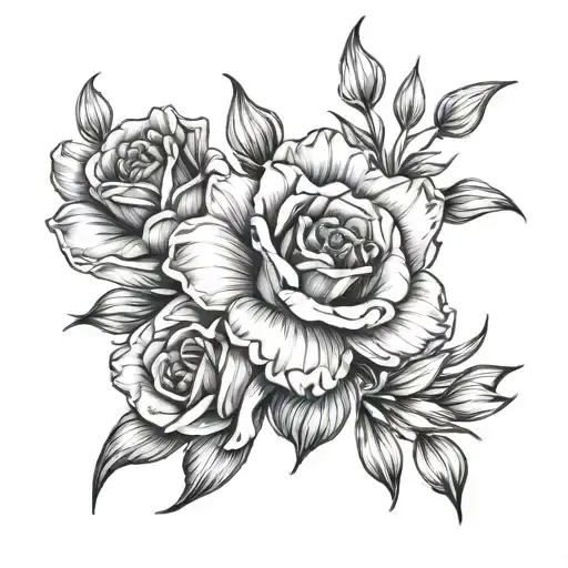 3 Pawprints Roses Gladiolus