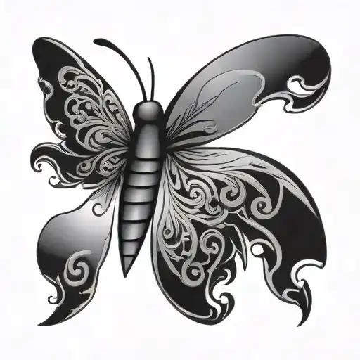 Chinese Fan In The Shape Of Moth