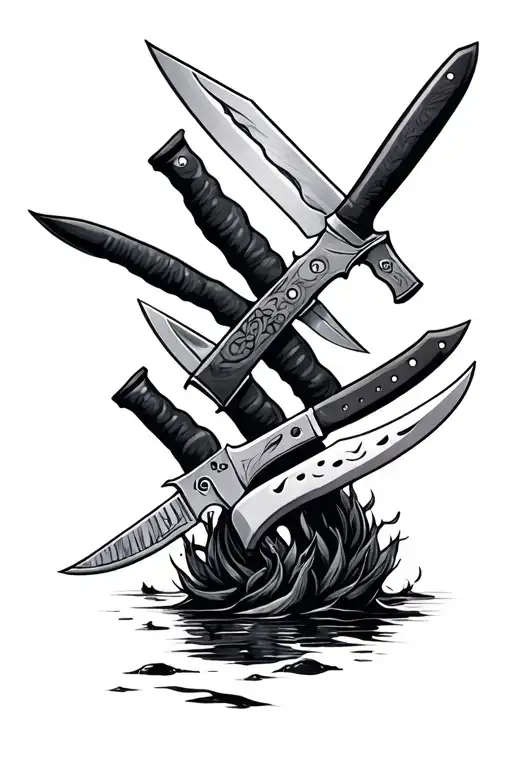 Storm W Knives Arranged