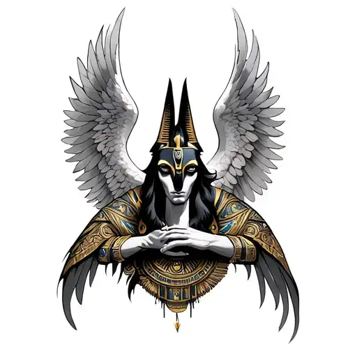 Angel Uriel Sleeve And Anubis And Mansa Musa