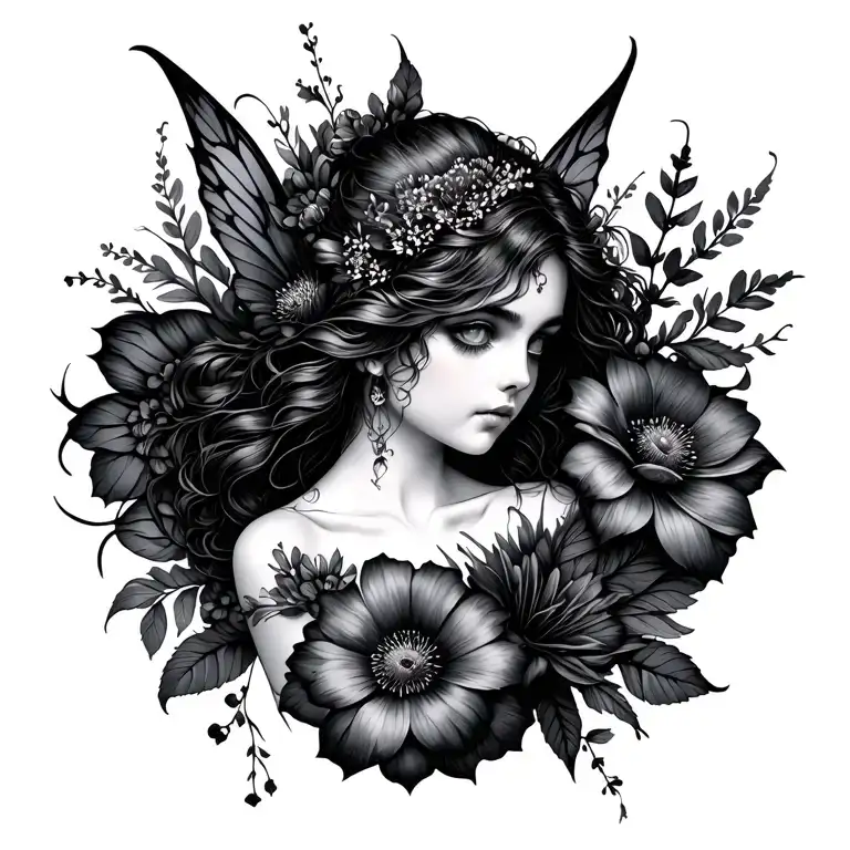 Fairy Made Of Flowers