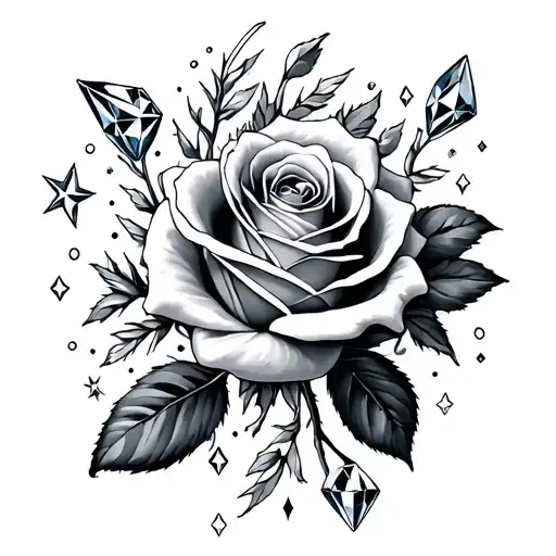 Roses Diamonds Stars