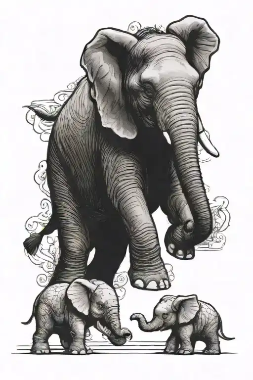 Baby Elephant Walking A Baby Dinosaur