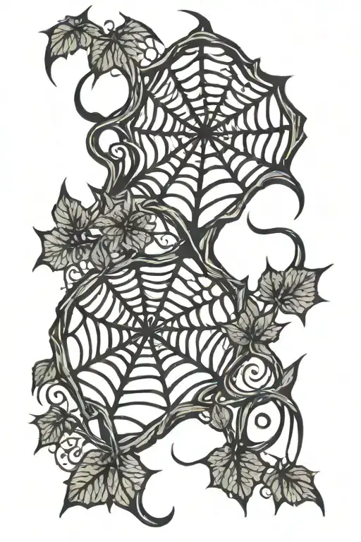 Vines In A Spider Web Pattern