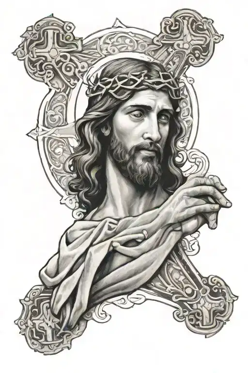 Jesus Christ With A Cross
