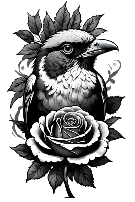 Bird And Rose