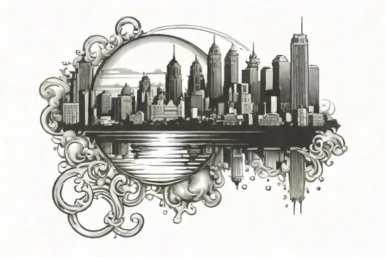 Philly Skyline In A Bubble Number 215