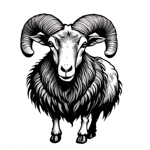 Ram Standing On Hind Legs