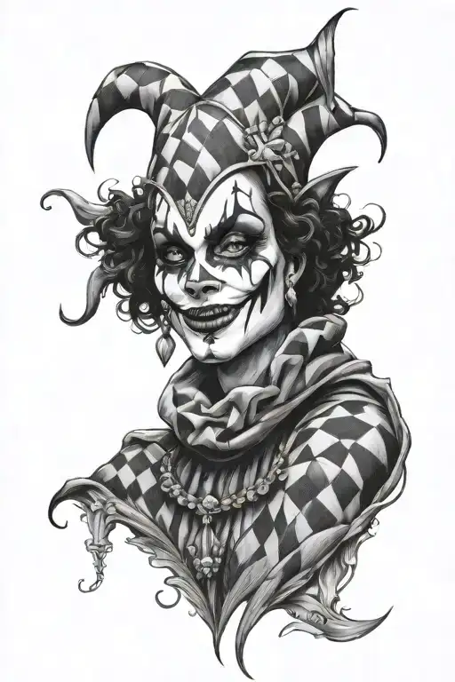 Harlequin With A Grin
