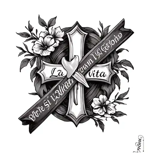 A Cross Of Lorraine With Write Godersi La Vita