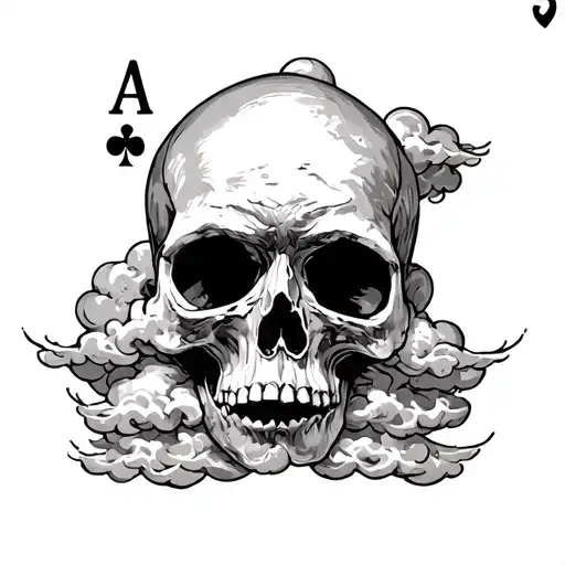 Momento Mori With Clouds As Witnesses And Ace Of Spades Tatoo Memento Mori In Words