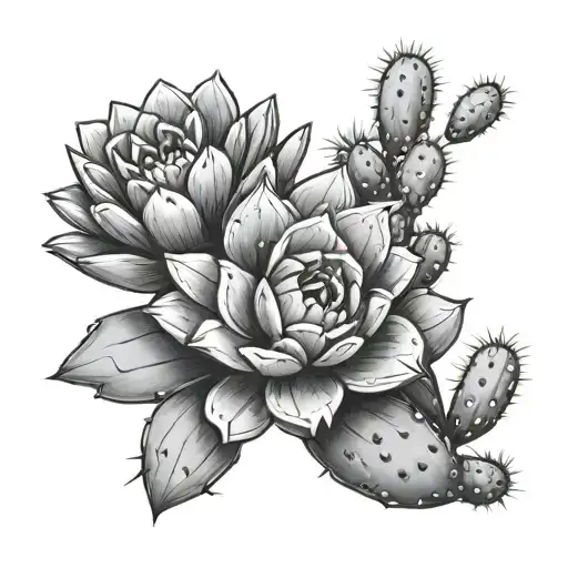 Cactus With Flowers