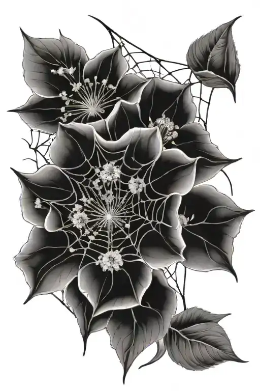Wildflowers With Spiderweb