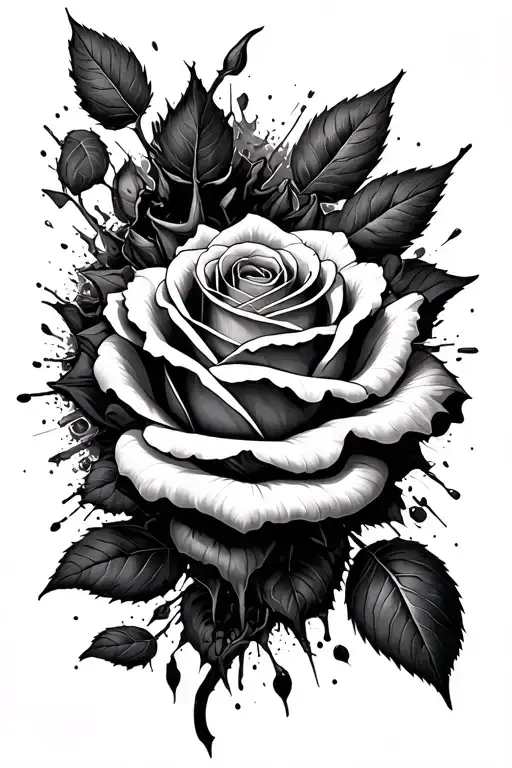 Destruction Around A Rose Surrounded