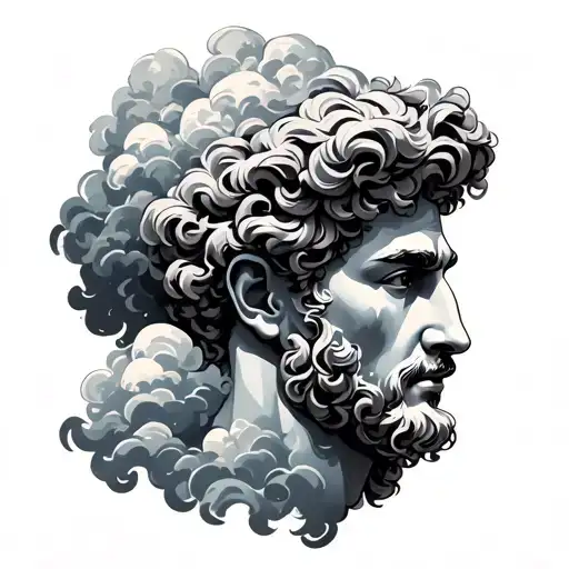 Greek Thinkers With Clouds