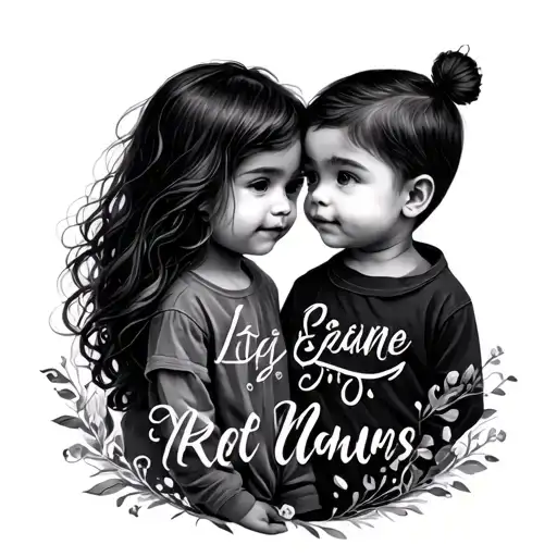 2 Children Names Incorporated Into The Design