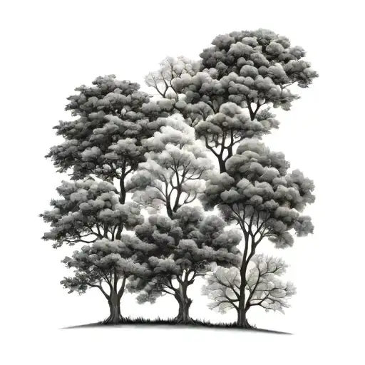4 Trees Representing The Seasons