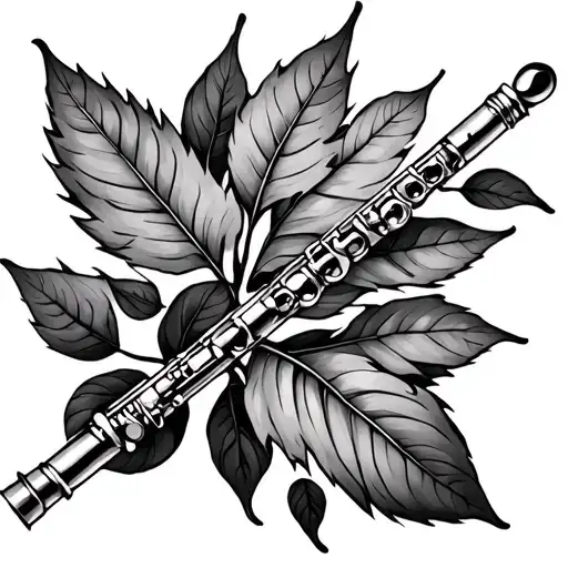 Flute And Leaves