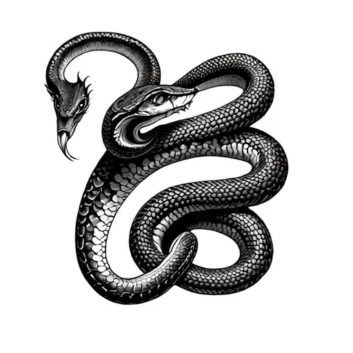Medium Sized Tatto Inspired Snake