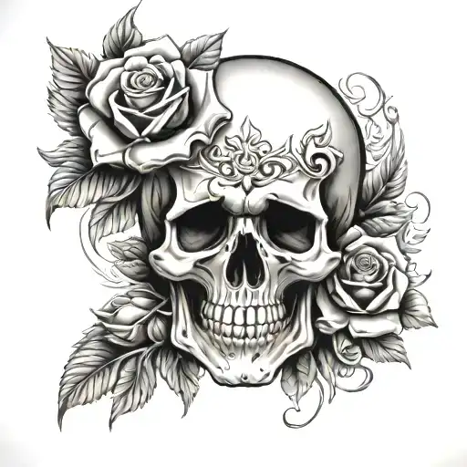 Skull And Roses