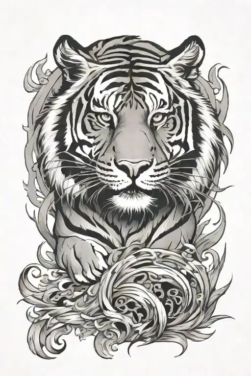 Flaming Tiger Surrounded