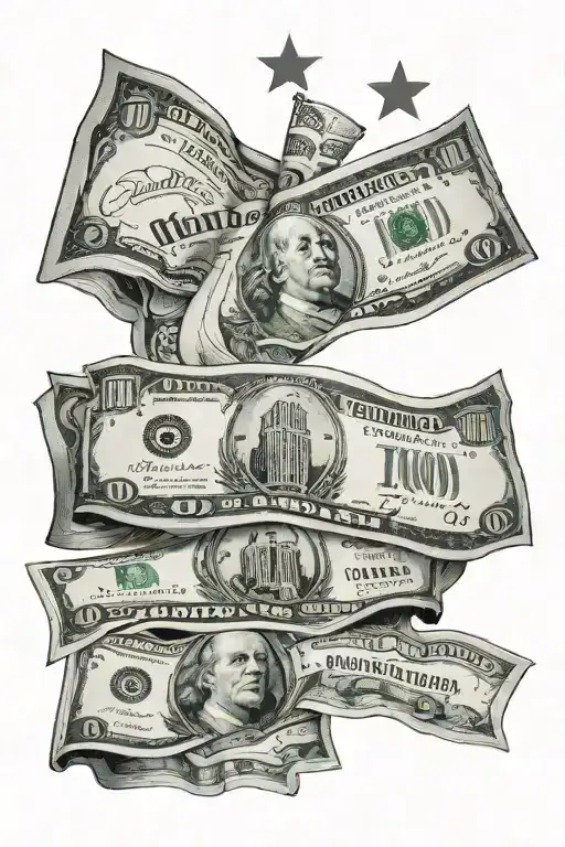 Money And Chicago Flag