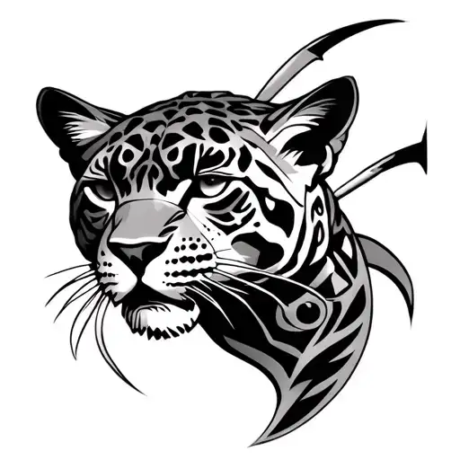 Azteck Warrior Soldier Jaguar Surrounded