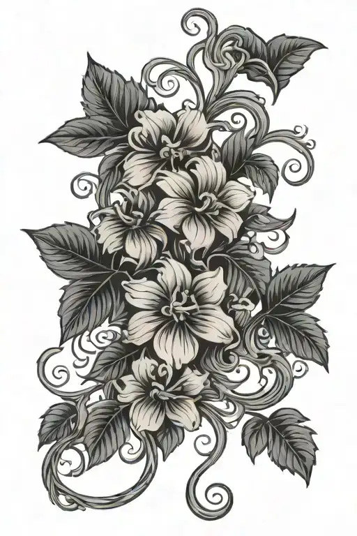 Vine With Flowers Intertwined