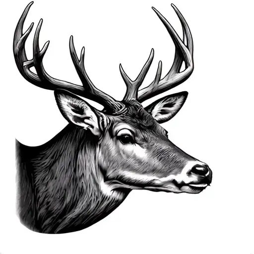 Deer Head With Names On Each Antler