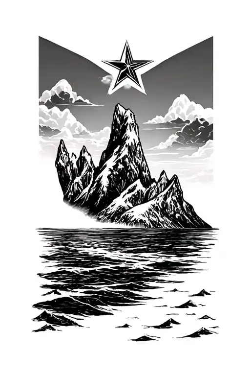 Mountains Travel Nautical Star Sign