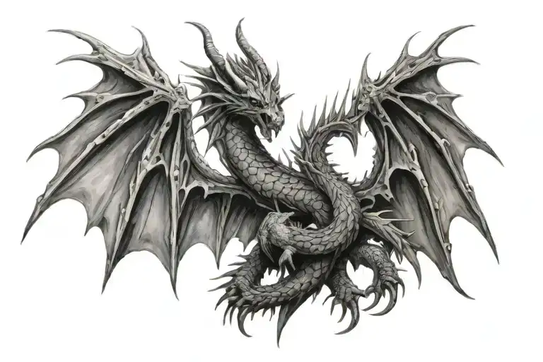 Dragon Wings Spread Wide