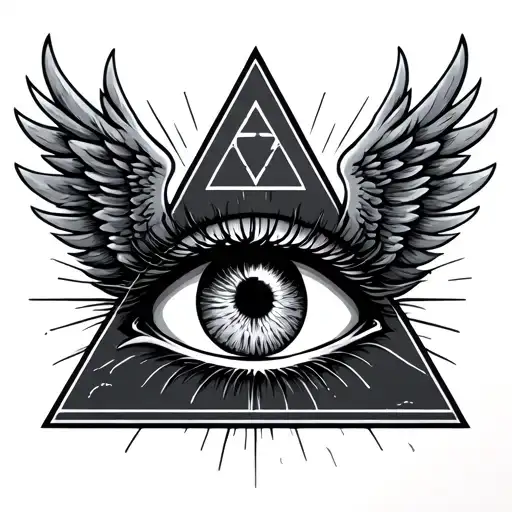 Illuminati All Seeing Eye And Wings
