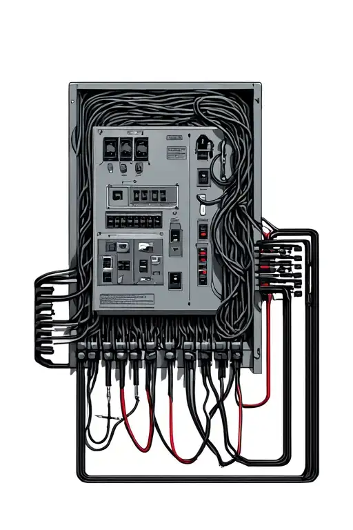 Electrical Panel With Intricate Wiring