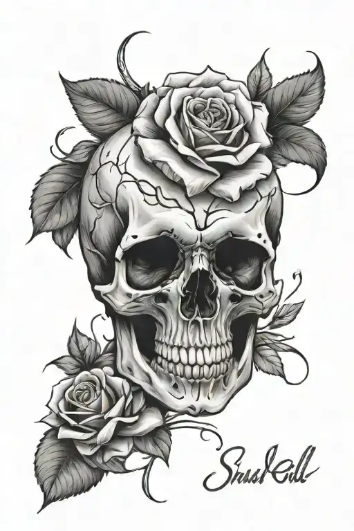 Skull And Rose