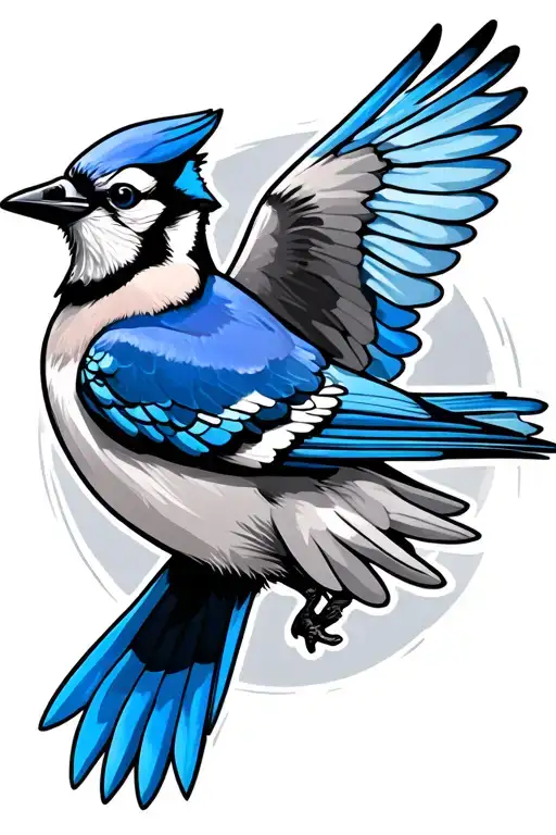 Blue Jay Bird Flying