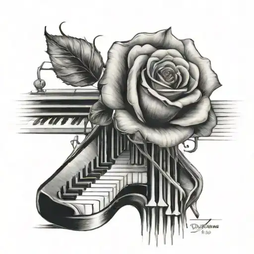 Rose Piano Cross