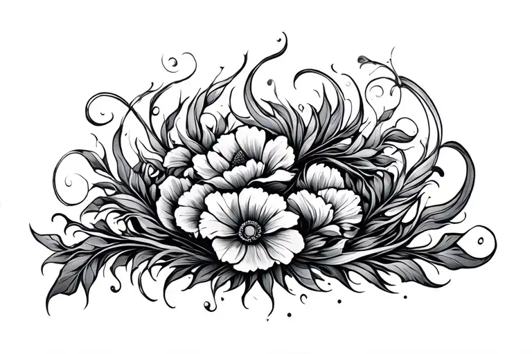 Long Hortizontal Lines Or Swirls
