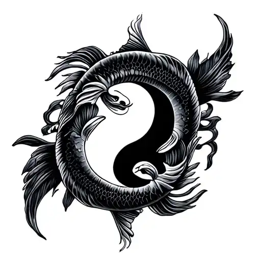 Hook And Fish Yin Yang