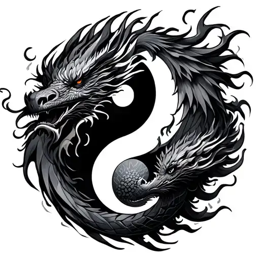 Dragon And Phoenix Ying Yang