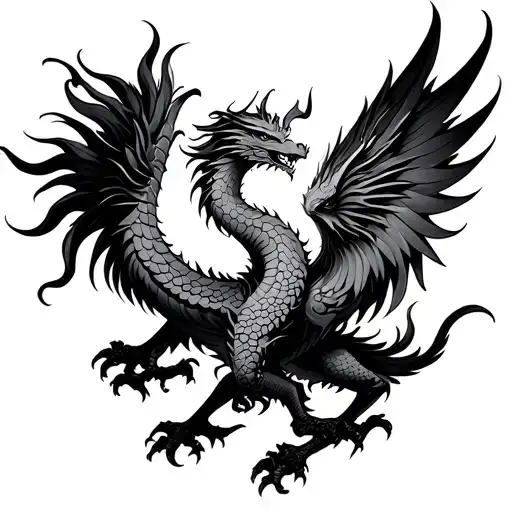 Yang Symbol Type Dragon And Phoenix